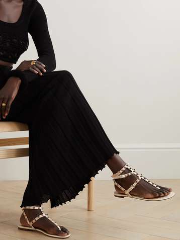 VALENTINO Valentino Garavani Rockstud leather sandals