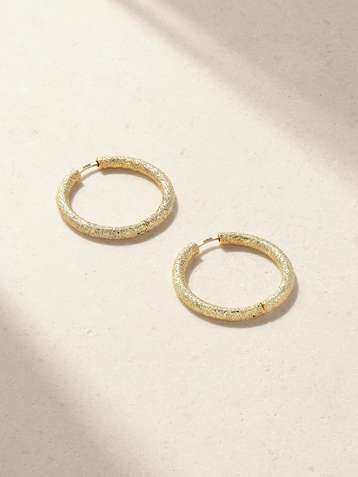 CAROLINA BUCCI 18-karat gold hoop earrings