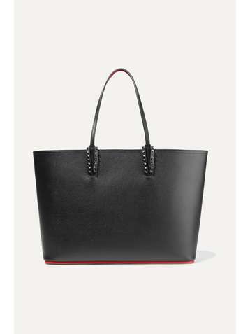 CHRISTIAN LOUBOUTIN Cabata spiked textured-leather tote