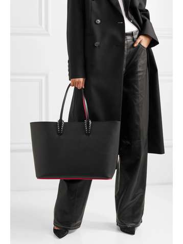 CHRISTIAN LOUBOUTIN Cabata spiked textured-leather tote