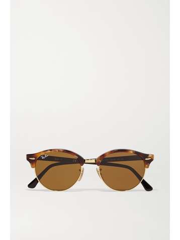 RAY-BAN Clubround acetate and gold-tone sunglasses