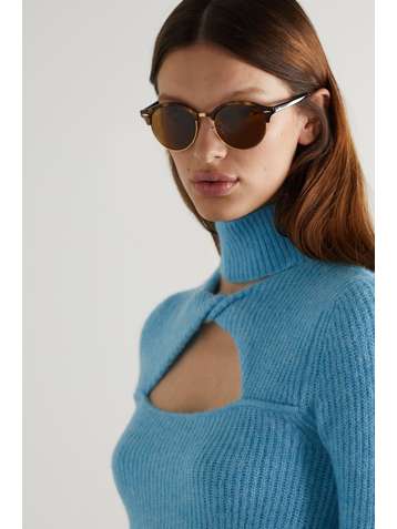 RAY-BAN Clubround acetate and gold-tone sunglasses