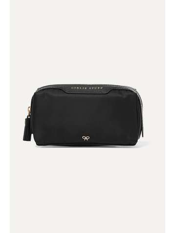 ANYA HINDMARCH Girlie Stuff leather-trimmed shell cosmetics case