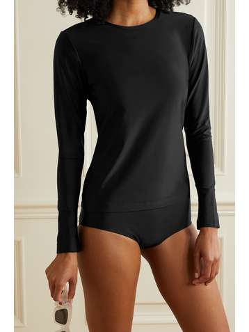 COVER SWIM + NET SUSTAIN stretch recycled rash guard