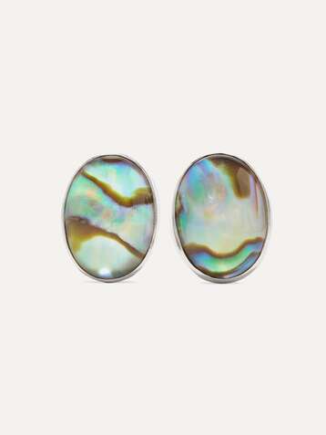 MELISSA JOY MANNING + NET SUSTAIN sterling silver, shell and quartz earrings