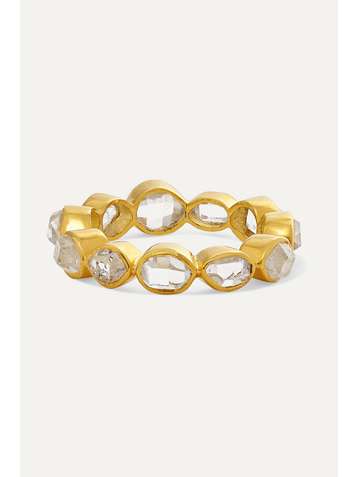 PIPPA SMALL Crystallinity Ring aus 18 Karat Gold mit Herkimer-Diamanten