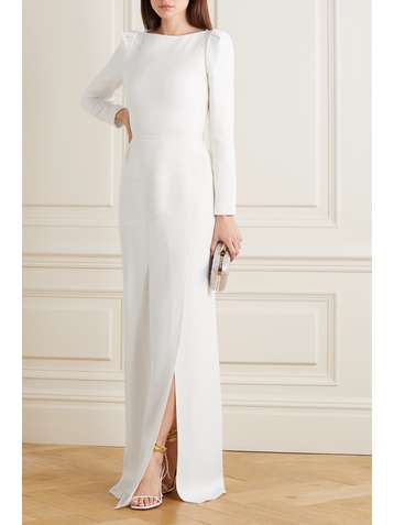 ROLAND MOURET Ella wool-crepe gown