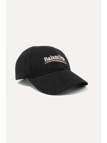 BALENCIAGA Embroidered cotton-twill baseball cap
