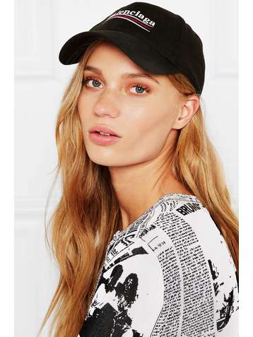 BALENCIAGA Embroidered cotton-twill baseball cap