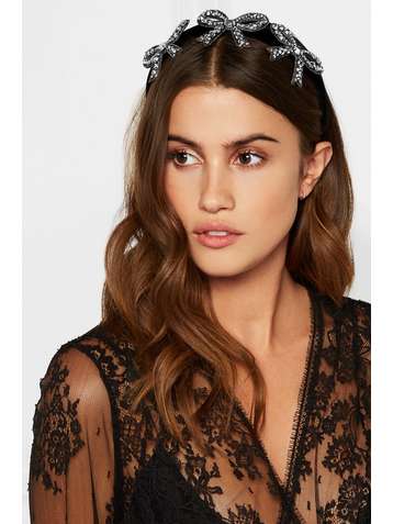 GUCCI Crystal-embellished velvet headband