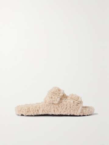 BALENCIAGA Mallorca recycled faux shearling slides