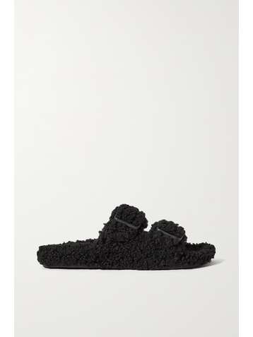 BALENCIAGA Mallorca Pantoletten aus recyceltem Shearling-Imitat