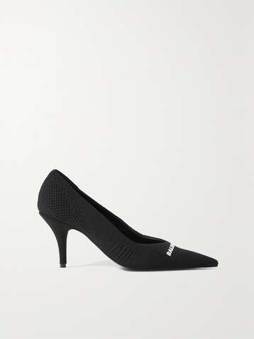 BALENCIAGA Knife 2.0 Pumps aus Stretch-Strick mit Logoapplikation