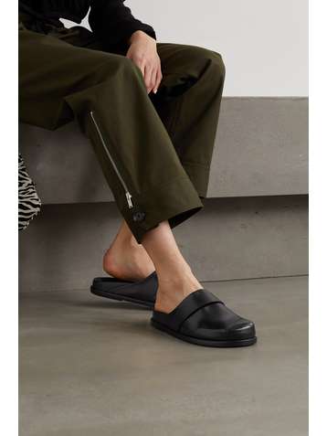 PORTE & PAIRE + Frankie Shop Slippers aus Leder