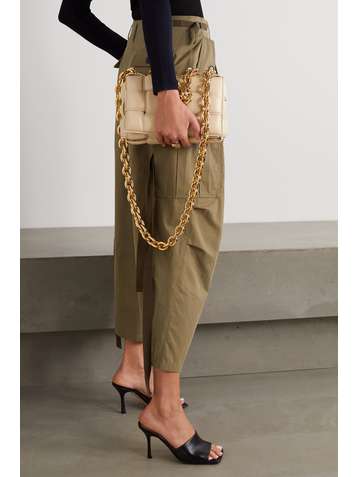 BOTTEGA VENETA Cassette chain-embellished padded intrecciato leather shoulder bag