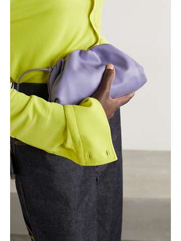 BOTTEGA VENETA The Pouch small gathered leather clutch