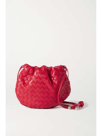 BOTTEGA VENETA The Mini Bulb gathered intrecciato leather shoulder bag