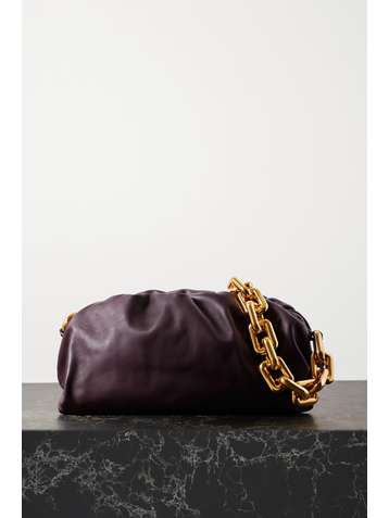 BOTTEGA VENETA The Chain Pouch gathered leather clutch