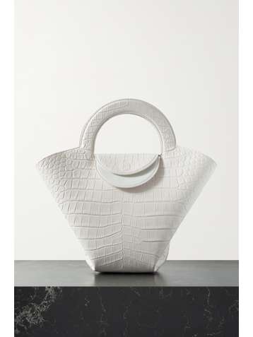 BOTTEGA VENETA Doll small croc-effect leather tote