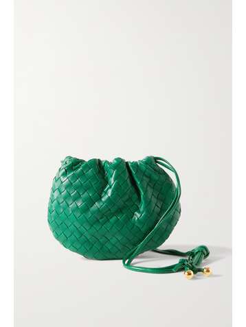 BOTTEGA VENETA The Mini Bulb gathered intrecciato leather shoulder bag