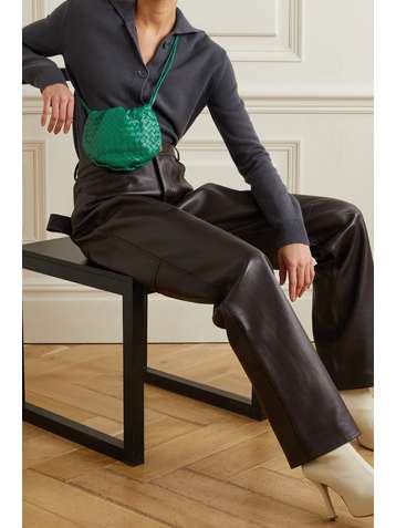 BOTTEGA VENETA The Mini Bulb gathered intrecciato leather shoulder bag