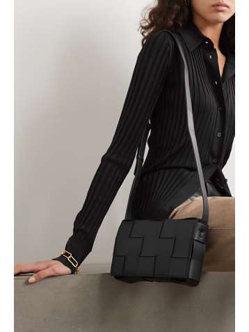BOTTEGA VENETA Cassette intrecciato leather shoulder bag