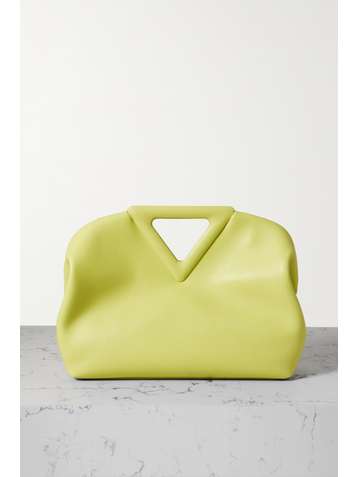 BOTTEGA VENETA Point medium neon leather tote