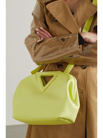 BOTTEGA VENETA Point medium neon leather tote