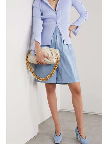 BOTTEGA VENETA The Chain Pouch gathered leather clutch