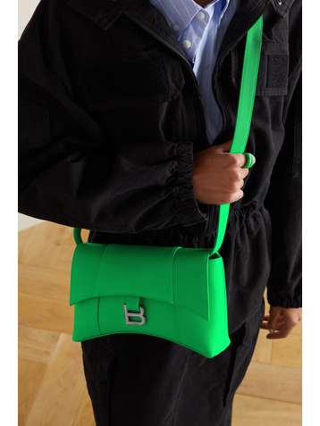 BALENCIAGA Hourglass XS Tote aus strukturiertem Leder