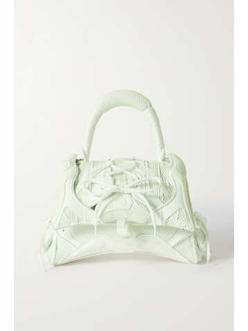 BALENCIAGA SneakerHead small mesh and leather tote