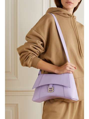 BALENCIAGA Hourglass kleine Tote aus strukturiertem Leder