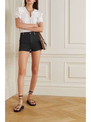 REFORMATION + NET SUSTAIN Eva organic denim shorts