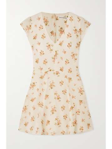 REFORMATION + NET SUSTAIN Deven floral-print georgette mini dress
