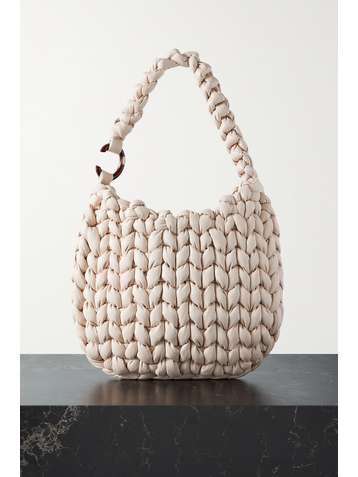 CHLOÉ Wooden C woven leather shoulder bag