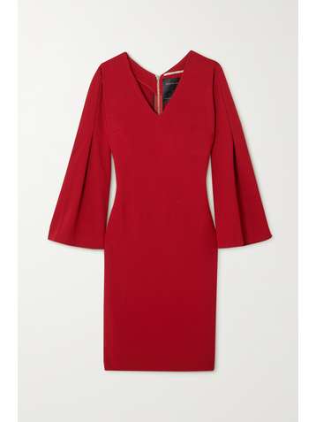 ROLAND MOURET Kimura crepe midi dress