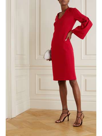 ROLAND MOURET Kimura crepe midi dress