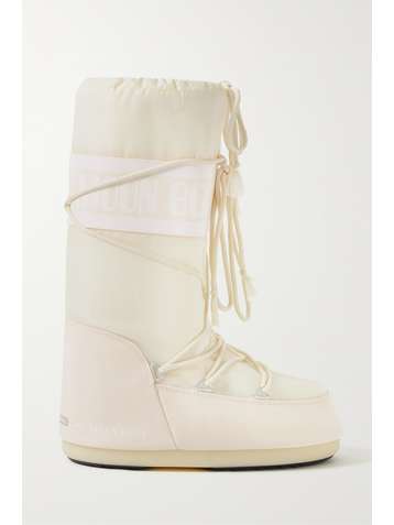 MOON BOOT Shell and faux leather snow boots