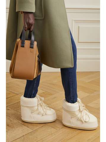 MOON BOOT Shell and faux leather snow boots