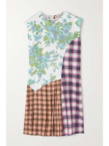 RAVE REVIEW + NET SUSTAIN Avril patchwork cotton mini dress