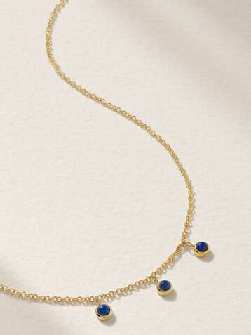 JENNIFER MEYER Kette aus 18 Karat Gold mit Lapislazuli