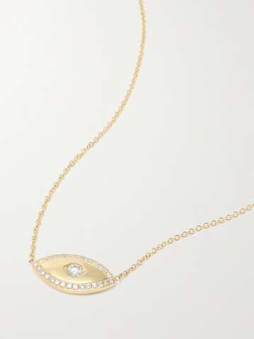 JENNIFER MEYER Evil Eye 18-karat gold diamond necklace