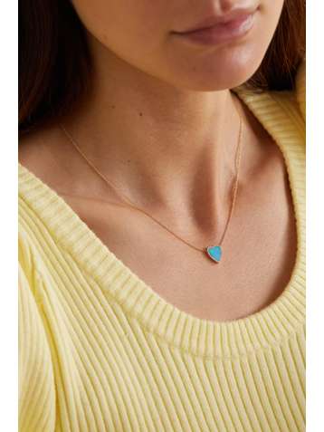 JENNIFER MEYER 18-karat gold, turquoise and diamond necklace