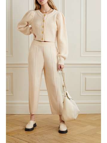 LOVESHACKFANCY Foxglove cashmere track pants