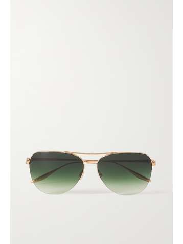 BARTON PERREIRA Gesner aviator-style gold-tone sunglasses