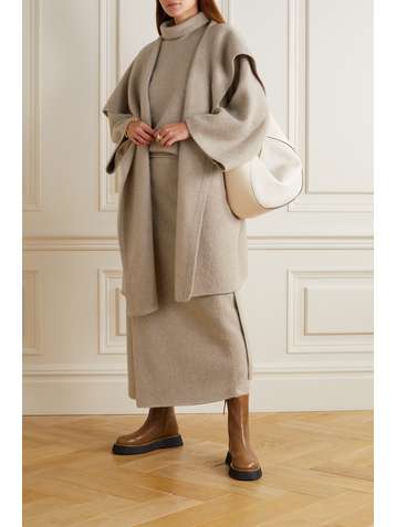 LAUREN MANOOGIAN Draped cashmere-blend coat