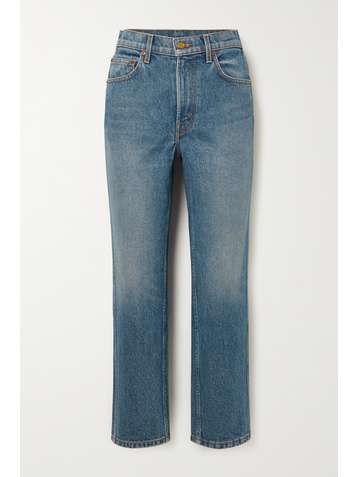 B SIDES Louis cropped high-rise straight-leg jeans