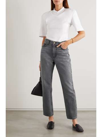 B SIDES Jean droit taille mi-haute Arts