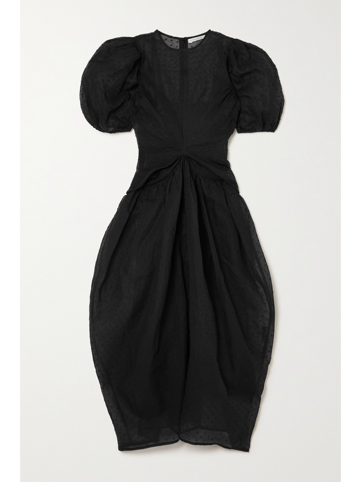 Juniper Twist-front Point D'esprit Cotton-tulle Midi Dress