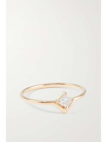 WWAKE Small Nestled gold recycled diamond ring